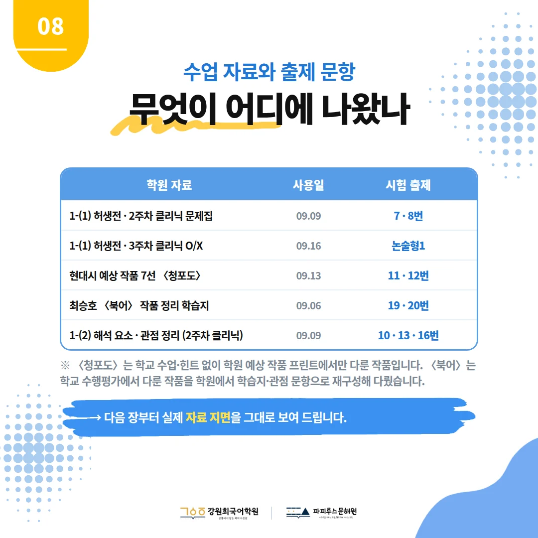 [푸른중 3학년] 2026학년 2학기 1차 지필평가 국어 출제 경향분석