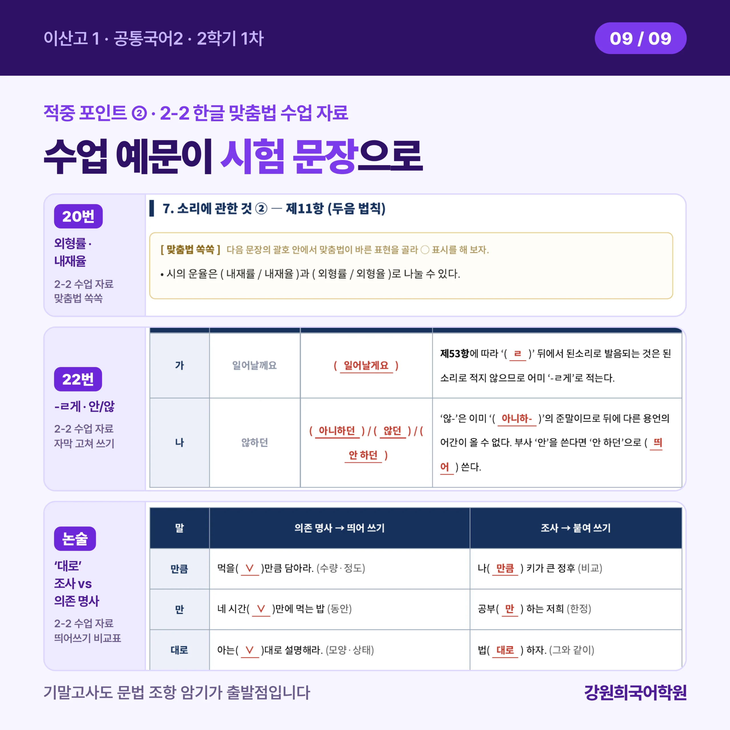 [동탄 이산고 1학년] 2026학년 2학기 1차 중간고사 시험 출제 경향 분석!!!