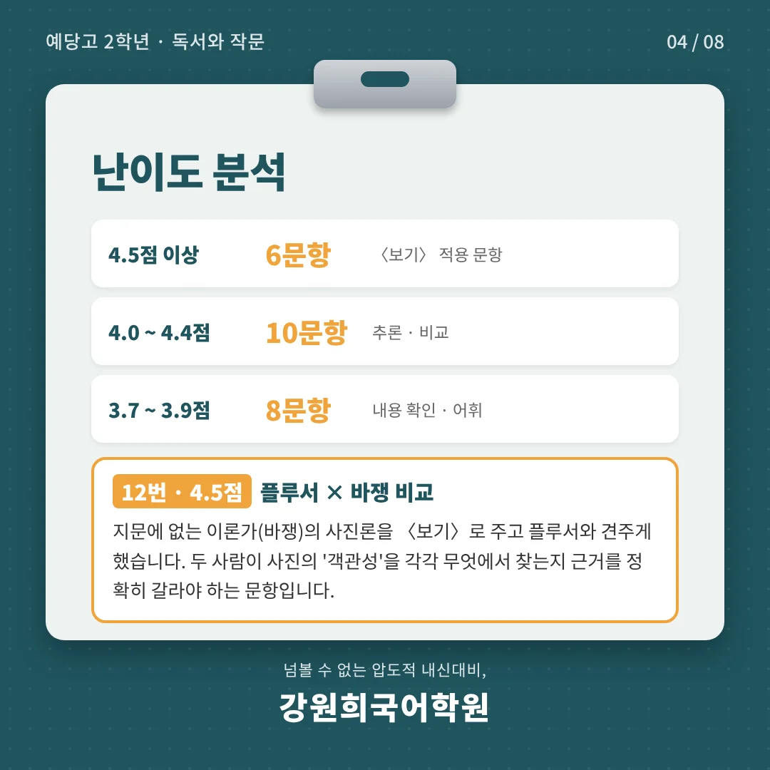 [동탄 예당고 2학년] 2026년 2학기 1차 지필평가 국어 출제 경향 완벽 분석!