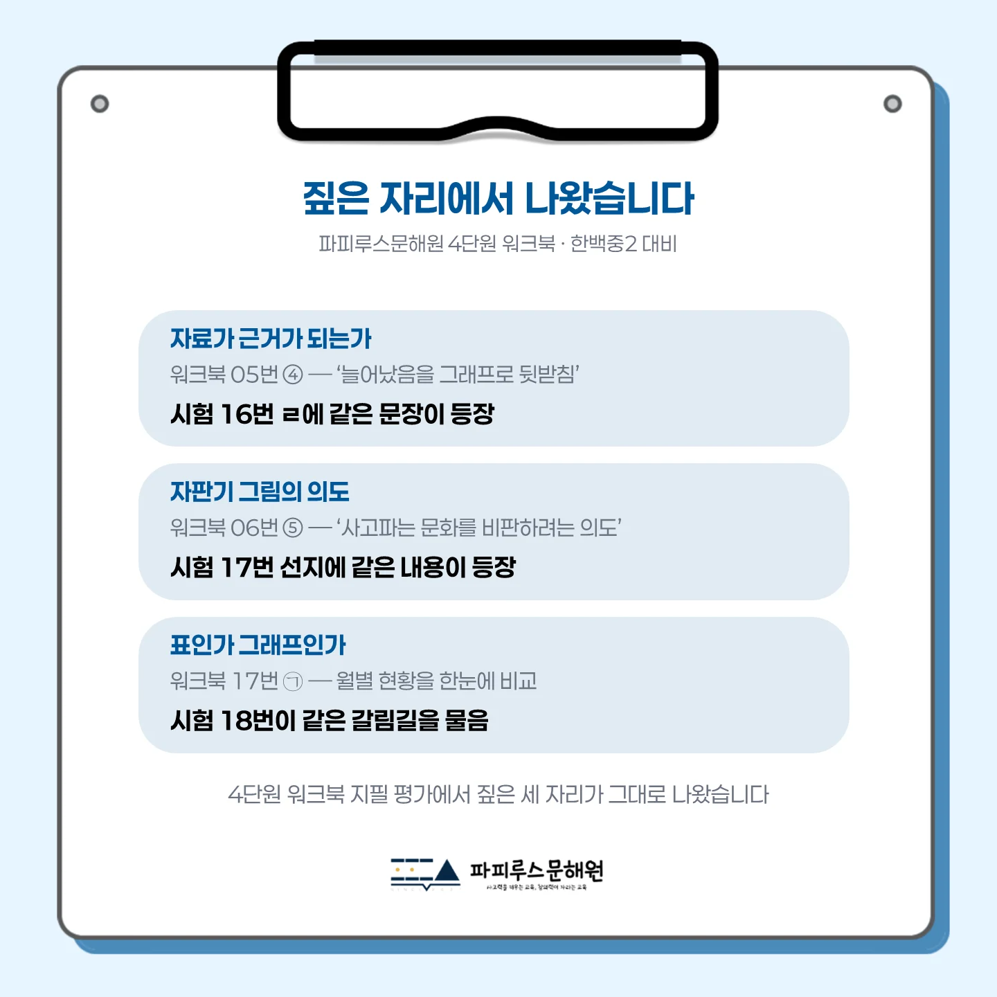 [동탄한백중 2학년] 2026학년 2학기 1차 지필 고사 출제 경향 분석!!!